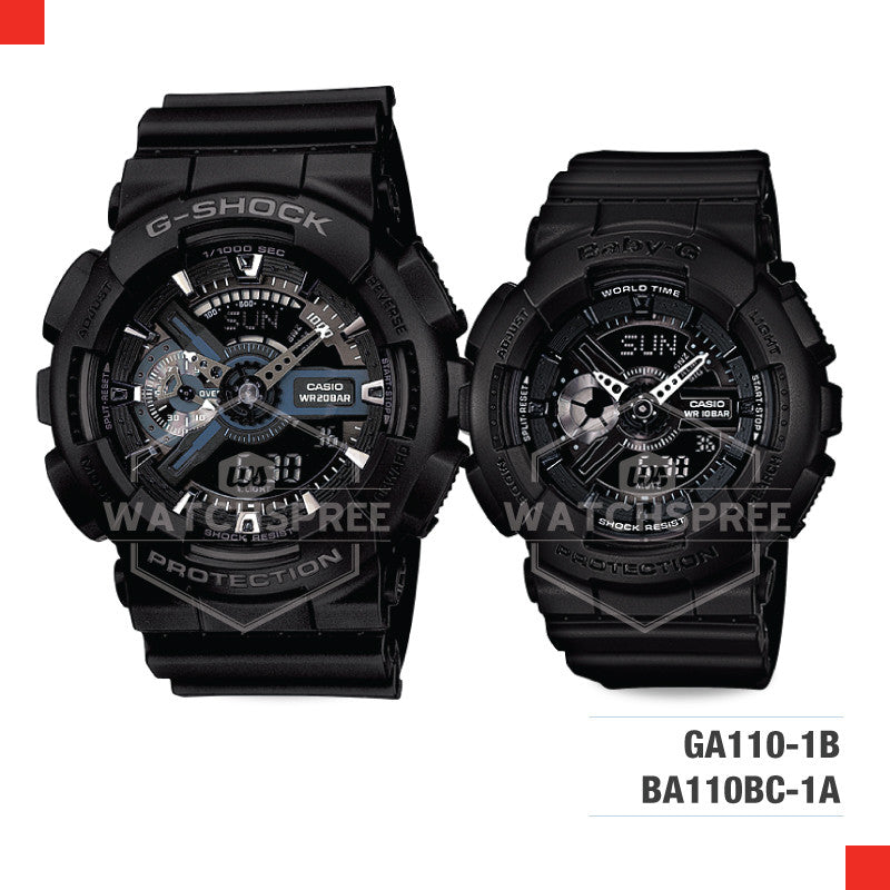 Casio G-Shock & Baby-G Couple Watch BA110BC-1A-GA110-1B Watchspree