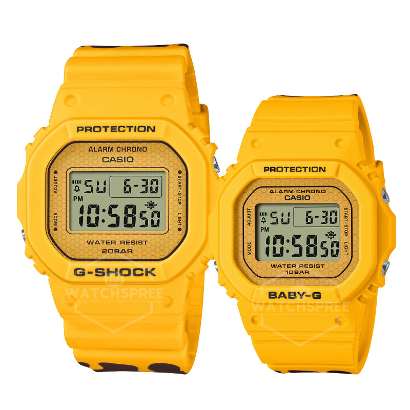 Casio G-Shock & Baby-G Honey-Inspired 2022 Limited Models SLV22B-9D SLV-22B-9D SLV-22B-9 [Couple Watch Set] Watchspree