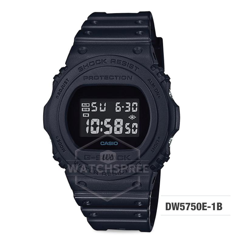 Casio G-Shock Back-to-original-basics theme Black Resin Band Watch DW5750E-1B DW-5750E-1B Watchspree