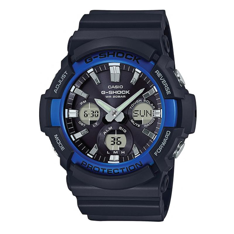 Casio G-Shock Big Case Tough Solar GAS-100 Black Resin Strap Watch GAS100B-1A2 GAS-100B-1A2 Watchspree
