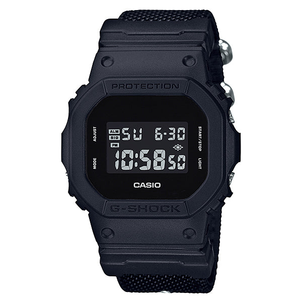 Casio G-Shock Black Cordura‚Äö√†√∂‚àö√°¬¨¬®‚àö√ú* Nylon Strap Watch DW5600BBN-1D Watchspree
