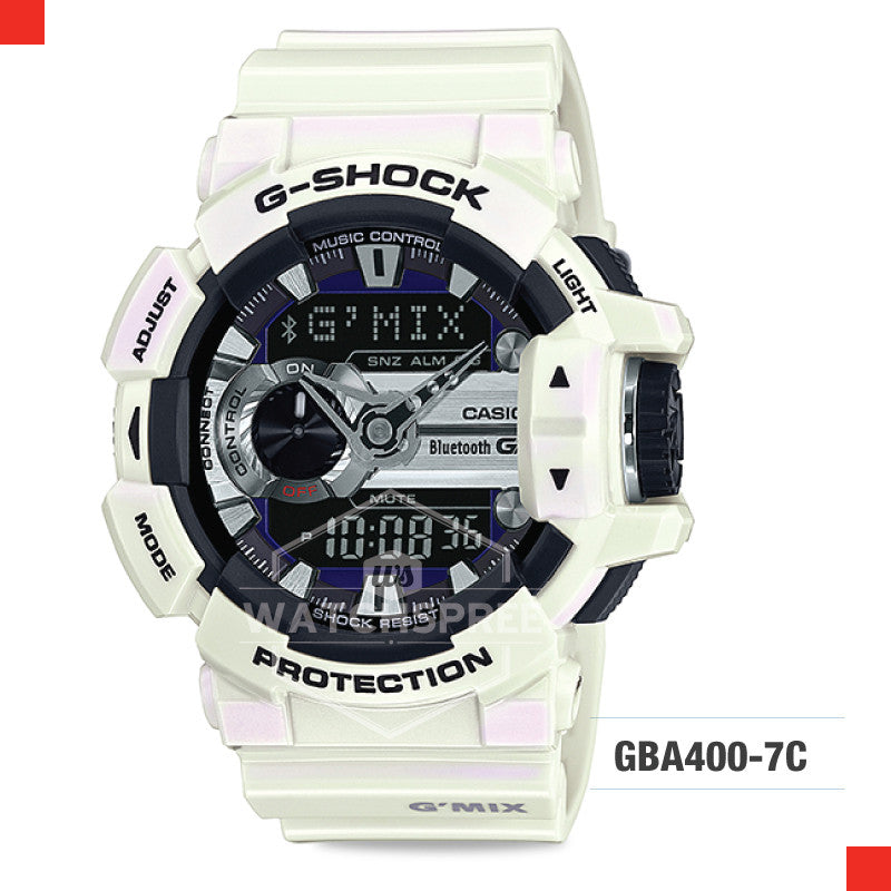 Casio G-Shock G'Mix Bluetooth¶ôÇïÇ?ǯ Series White Resin Watch GBA400-7C GBA-400-7C| Watchspree