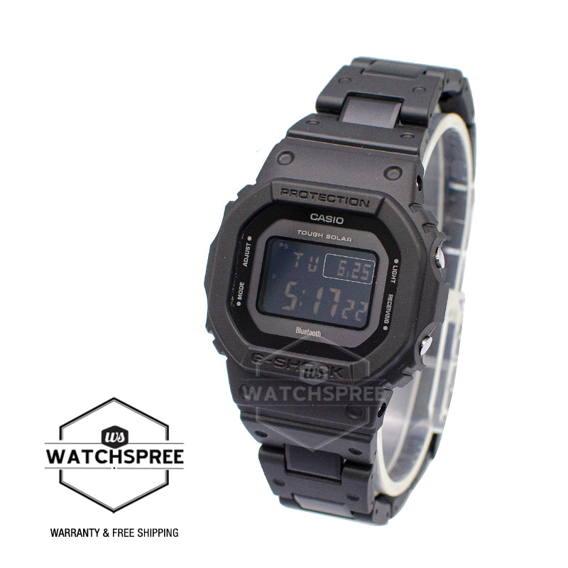 Casio G-Shock Bluetooth® Multi Band 6 Tough Solar Black Stainless Steel / Resin Composite Band Watch GWB5600BC-1B GW-B5600BC-1B Watchspree