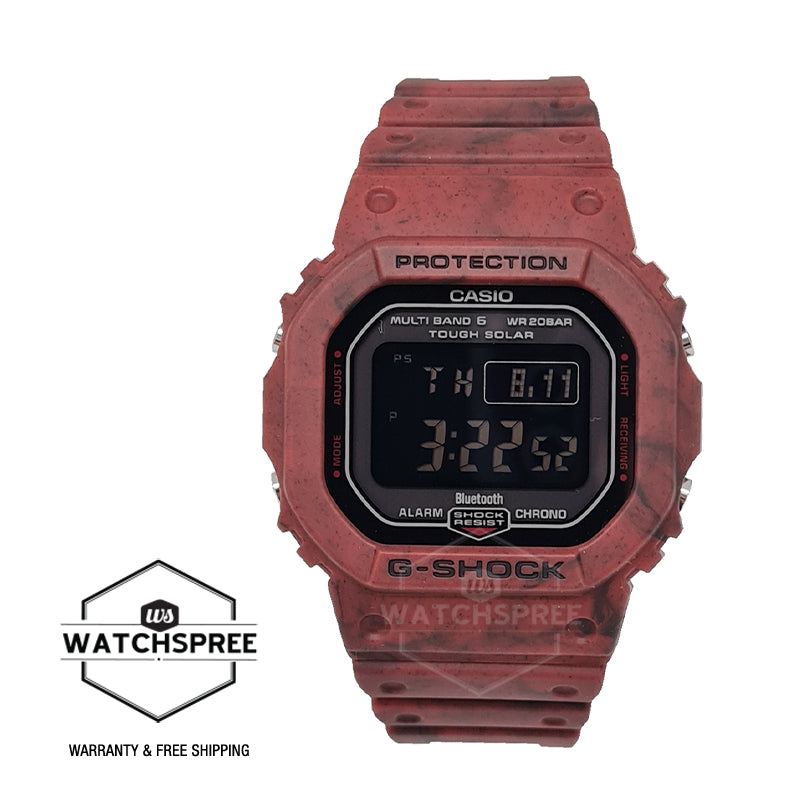 Casio G-Shock Bluetooth¬¨¬®‚àö√ú Multi Band 6 Tough Solar GW-B5600 Lineup Red Resin Band Watch GWB5600SL-4D GW-B5600SL-4D GW-B5600SL-4 Watchspree
