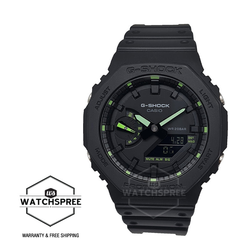 Casio G-Shock Carbon Core Guard Structure Black Resin Band Watch GA2100-1A3 GA-2100-1A3 Watchspree