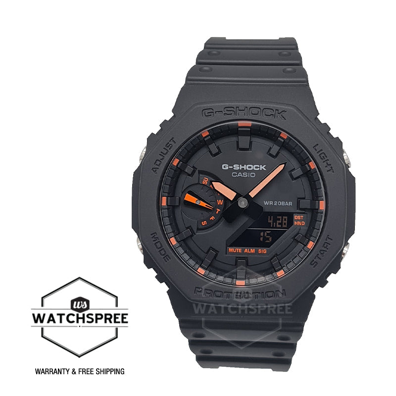 Casio G-Shock Carbon Core Guard Structure Black Resin Band Watch GA2100-1A4 GA-2100-1A4 Watchspree
