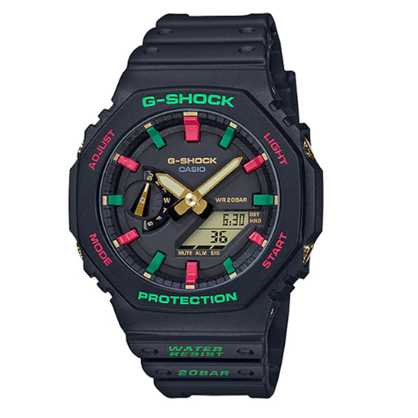 Casio G-Shock Carbon Core Guard Structure Black Resin Band Watch GA2100TH-1A GA-2100TH-1A Watchspree