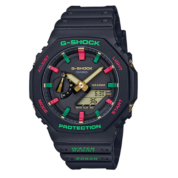 Casio G-Shock Carbon Core Guard Structure Black Resin Band Watch GA2100TH-1A GA-2100TH-1A Watchspree