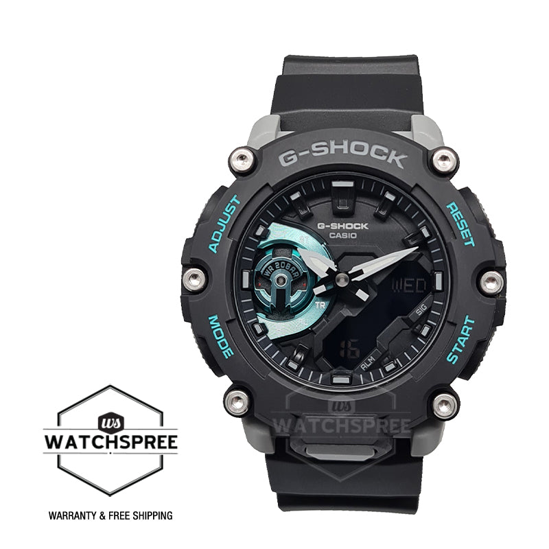 Casio G-Shock Carbon Core Guard Structure Black Resin Band Watch GA2200M-1A GA-2200M-1A Watchspree
