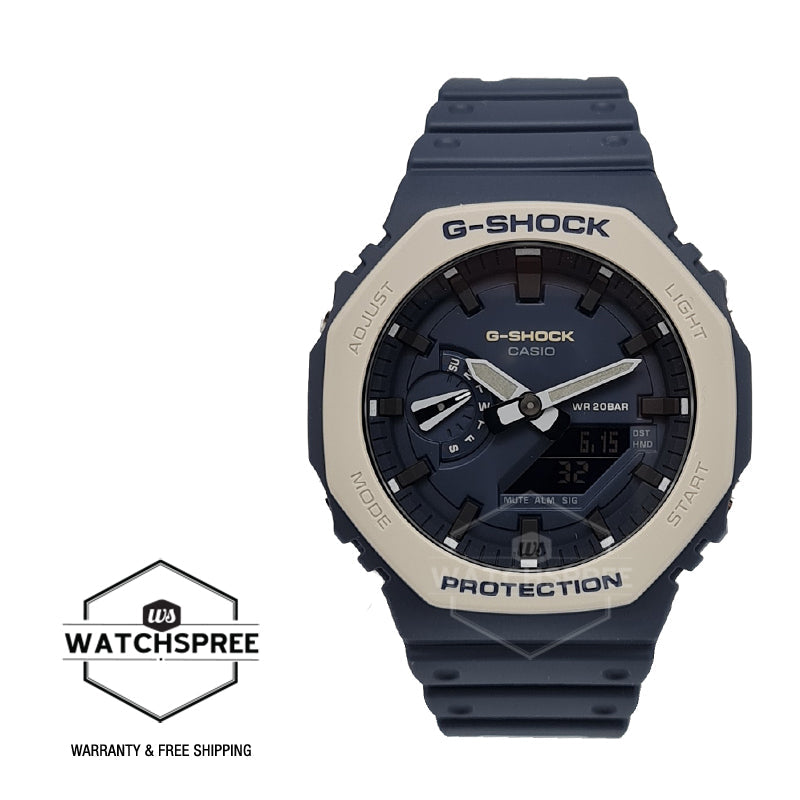 Casio G-Shock Carbon Core Guard Structure Earth Tone Color Series Blue Resin Band Watch GA2110ET-2A GA-2110ET-2A Watchspree