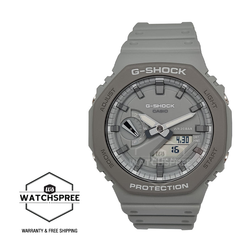 Casio G-Shock Carbon Core Guard Structure Earth Tone Color Series Grey Resin Band Watch GA2110ET-8A GA-2110ET-8A Watchspree