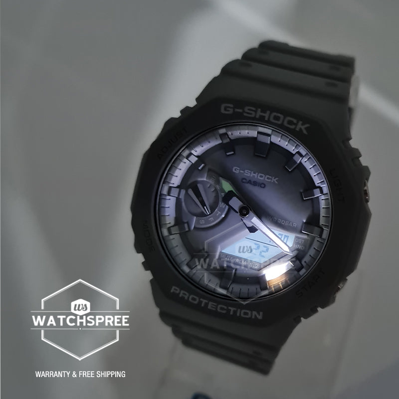 Casio G-Shock Carbon Core Guard Structure Earth Tone Color Series Grey Resin Band Watch GA2110ET-8A GA-2110ET-8A Watchspree