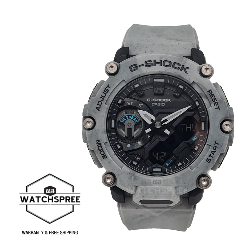 Casio G-Shock Carbon Core Guard Structure Grey Resin Band Watch GA2200SL-8A GA-2200SL-8A Watchspree