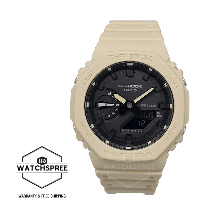 Casio G-Shock Carbon Core Guard Structure Khaki Resin Band Watch GA2100-5A GA-2100-5A Watchspree
