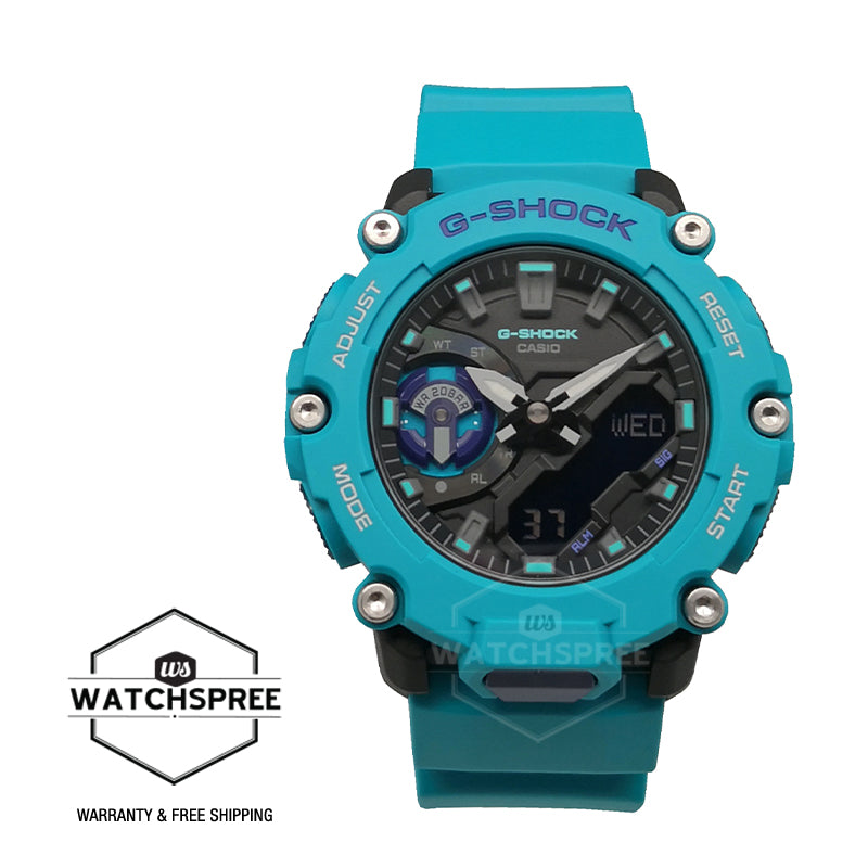 Casio G-Shock Carbon Core Guard Structure Turquoise Resin Band Watch ...