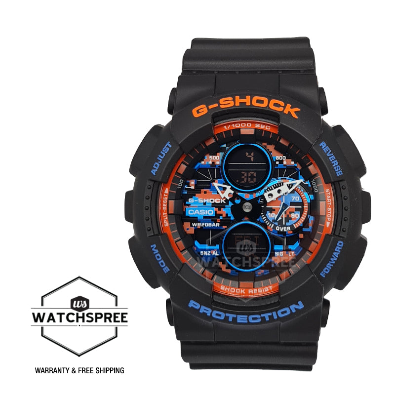 Casio G-Shock City Camouflage Series GA-140 Lineup Black Resin Band Watch GA140CT-1A GA-140CT-1A Watchspree