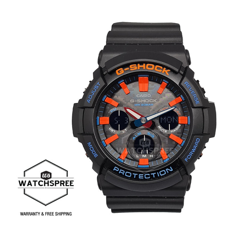 Casio G-Shock City Camouflage Series GAS-100 Lineup Black Resin Band Watch GAS100CT-1A GAS-100CT-1A Watchspree