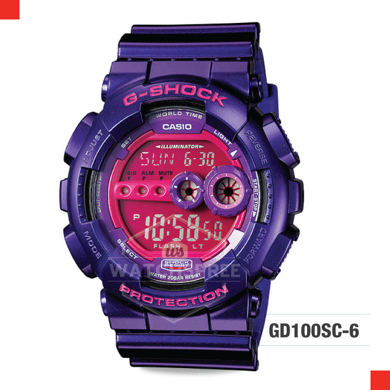 Casio G-Shock Classic Crazy Colour Watch GD100SC-6D Watchspree