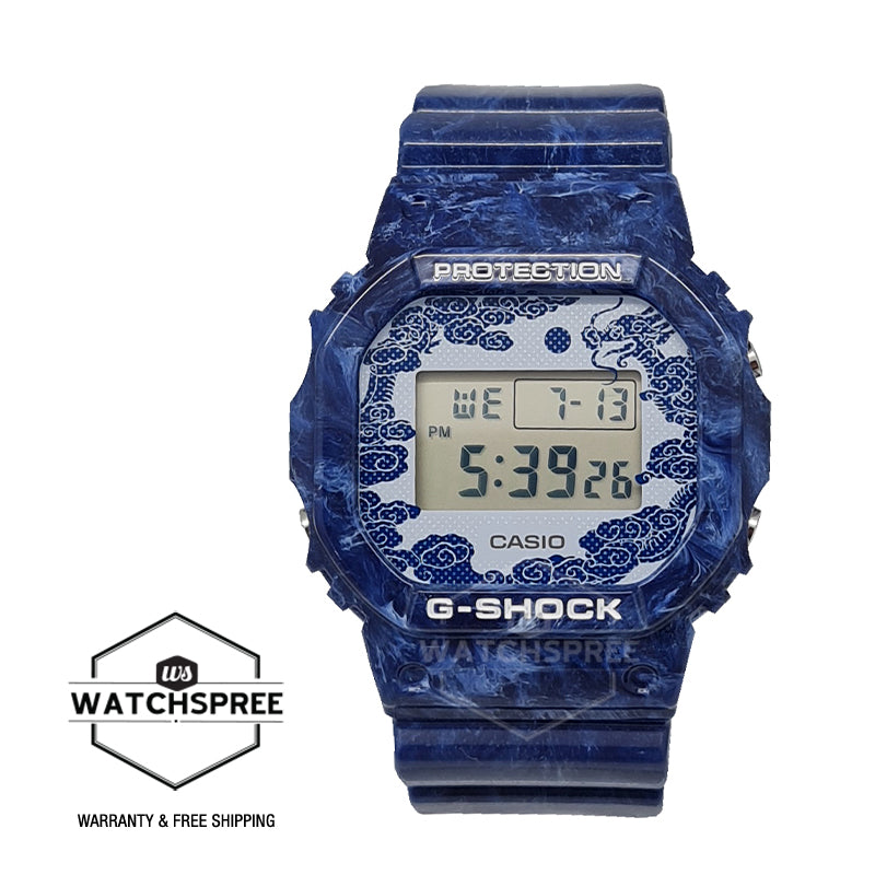 Casio G-Shock DW-5600 Lineup Blue Resin Band Watch DW5600BWP-2D DW-5600BWP-2D DW-5600BWP-2 Watchspree
