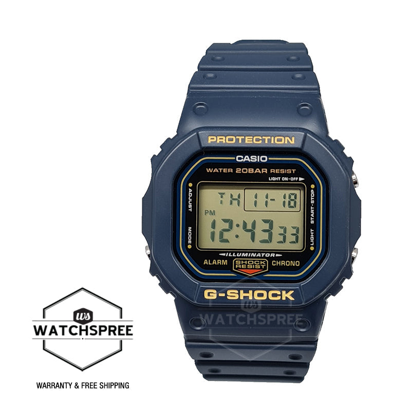 Casio G-Shock DW-5600 Lineup Blue Resin Band Watch DW5600RB-2D DW-5600RB-2D DW-5600RB-2 Watchspree
