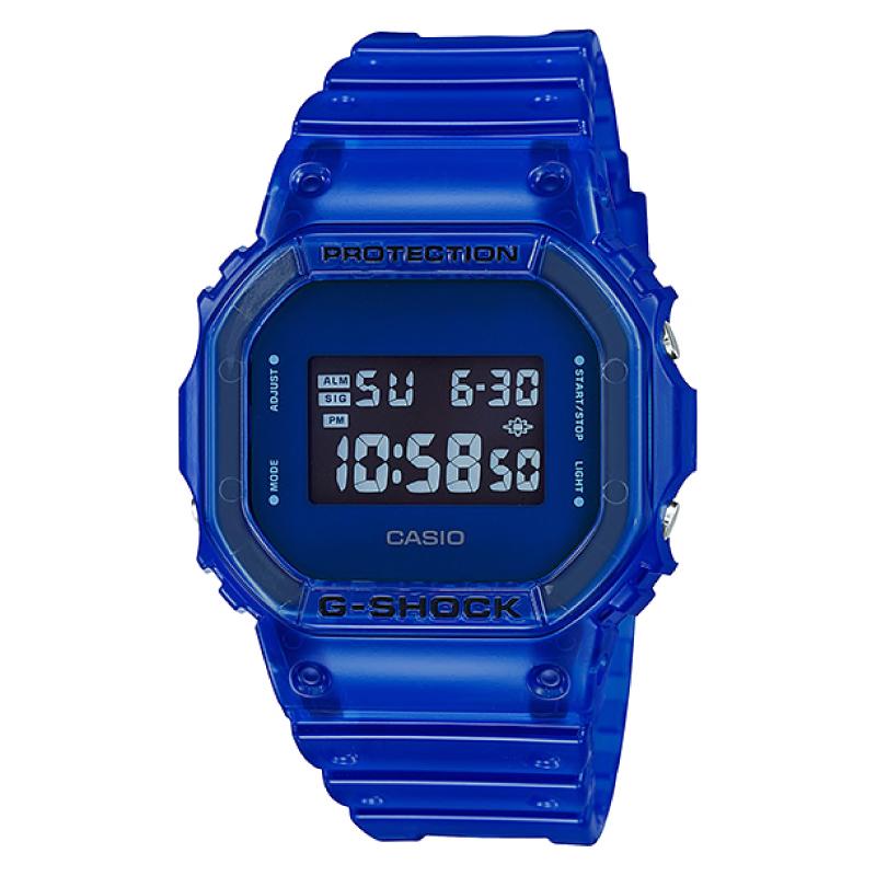 Casio G-Shock DW-5600 Lineup Special Color Models Blue Semi-Transparent Resin Band Watch DW5600SB-2D DW-5600SB-2D DW-5600SB-2 Watchspree