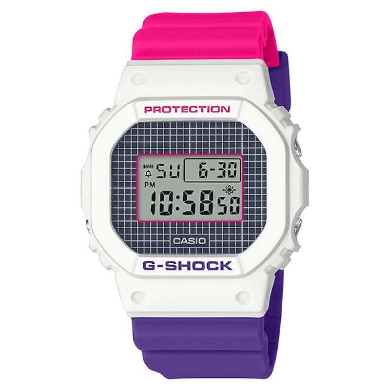Casio G-Shock DW-5600 Lineup Special Color Models Purple and Pink Resin Band Watch DW5600THB-7D DW-5600THB-7D DW-5600THB-7 Watchspree