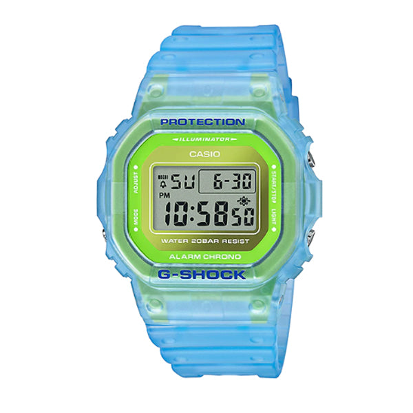 Casio G-Shock DW-5600 Lineup Special Colour Model Blue Semi-Transparent Resin Band Watch DW5600LS-2D DW-5600LS-2 Watchspree