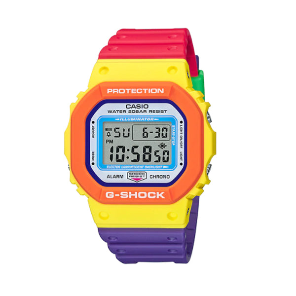 Casio G-Shock DW-5600 Lineup Special Colour Model Multicolour Resin Band Watch DW5610DN-9D DW-5610DN-9D DW-5610DN-9 Watchspree