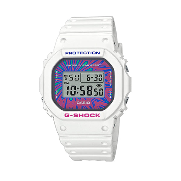 Casio G-Shock DW-5600 Lineup Special Colour Model White Resin Band Watch DW5600DN-7D DW-5600DN-7D DW-5600DN-7 Watchspree