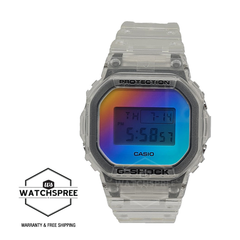 Casio G-Shock DW-5600 Lineup Transparent Resin Band Watch DW5600SRS-7D DW-5600SRS-7D DW-5600SRS-7 Watchspree