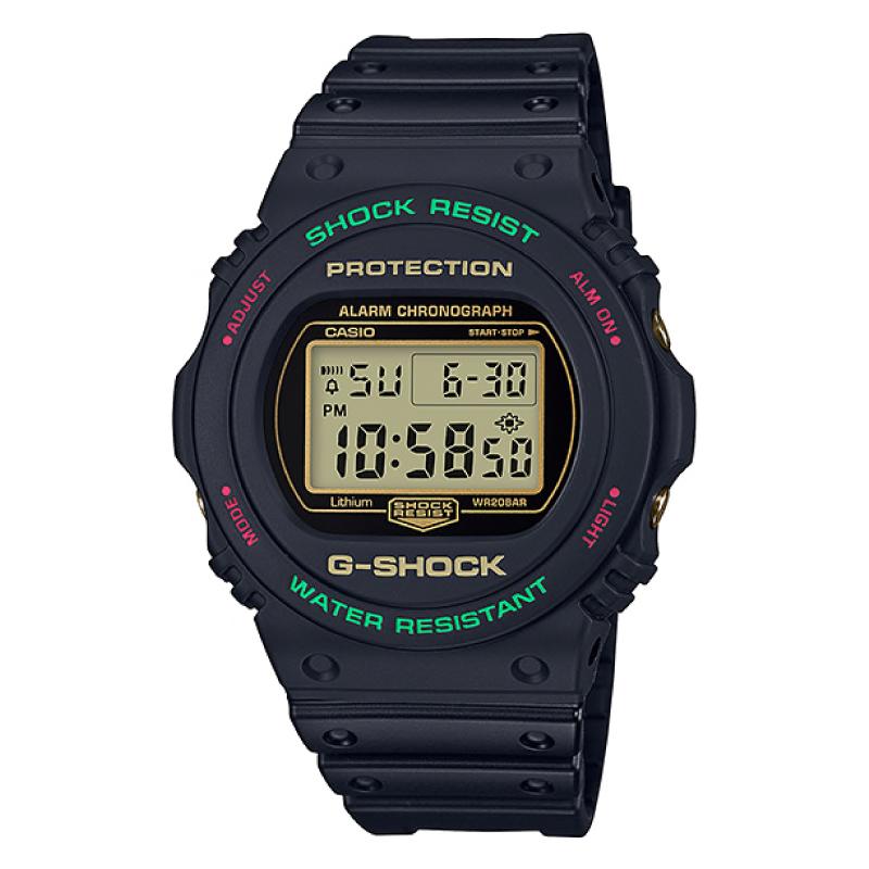 Casio G-Shock DW-5700 Lineup Special Color Models Black Resin Band Watch DW5700TH-1D DW-5700TH-1D DW-5700TH-1 Watchspree