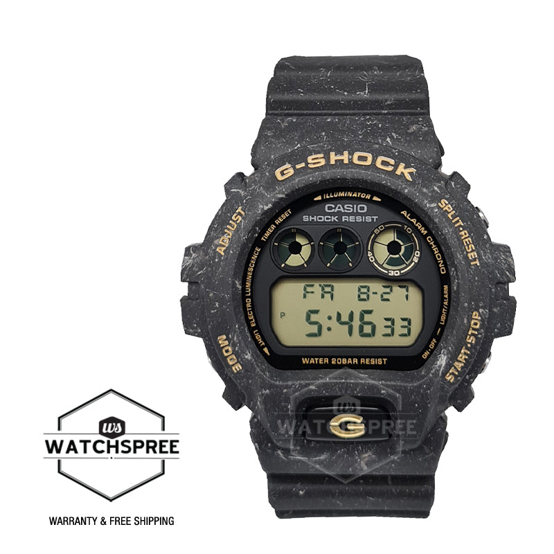 Casio G-Shock DW-6900 Lineup Summer Sea Motif Black Resin Band With Ocean Wave Pattern Watch DW6900WS-1D DW-6900WS-1D DW-6900WS-1 Watchspree