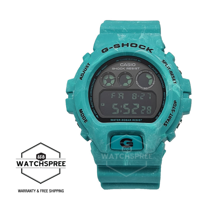 Casio G-Shock DW-6900 Lineup Summer Sea Motif Turquoise Green Resin Band With Ocean Wave Pattern Watch DW6900WS-2D DW-6900WS-2D DW-6900WS-2 Watchspree