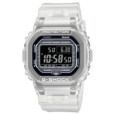 Casio G-Shock DWE-5600 Lineup Bluetooth¨ White Translucent Gradated Resin Band Watch DWB5600G-7D DW-B5600G-7D DW-B5600G-7