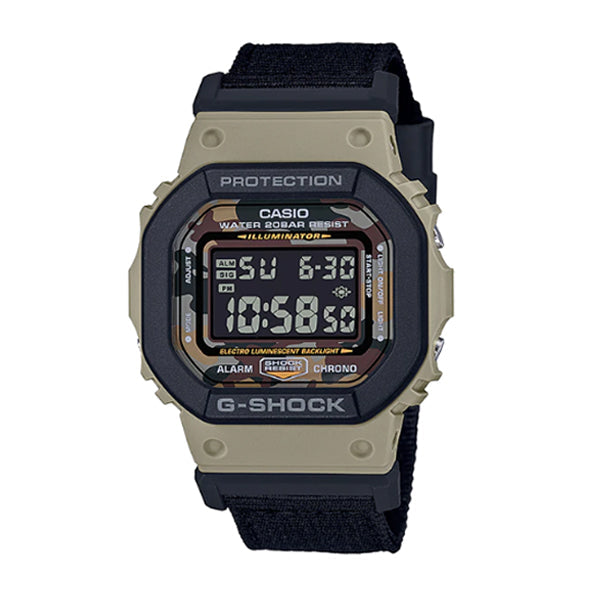 Casio G-Shock DW5600 Special Colour Series Black Cloth Band Watch DW5610SUS-5D DW-5610SUS-5 Watchspree