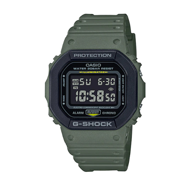 Casio G-Shock DW5600 Special Colour Series Green Resin Band Watch DW5610SU-3D DW-5610SU-3 Watchspree