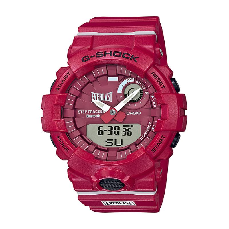 Casio G-Shock Everlast Collaboration Limited Model Red Resin Band Watch GBA800EL-4A GBA-800EL-4A Watchspree