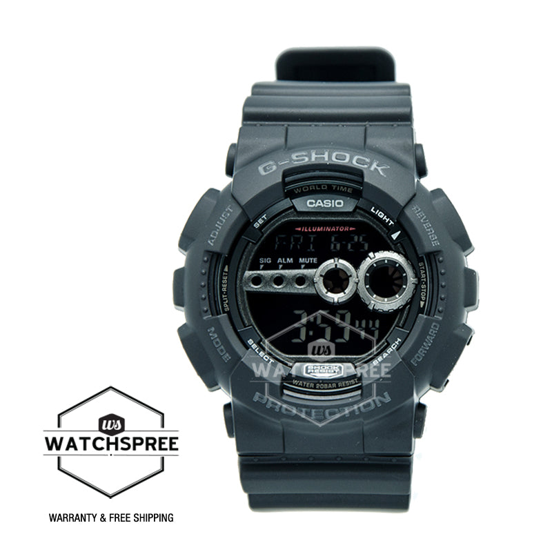 Casio G-Shock Extra Large Series Black Resin Band Watch GD100-1B GD-100-1B Watchspree