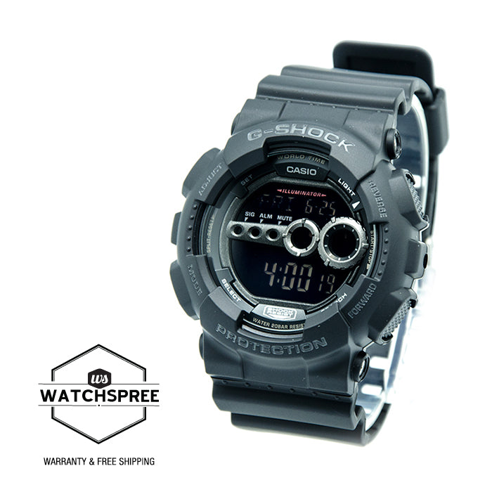 Casio G-Shock Extra Large Series Black Resin Band Watch GD100-1B GD-100-1B Watchspree