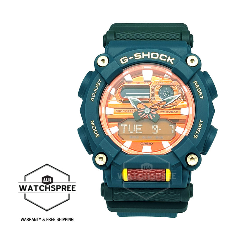 Casio G-Shock Far East Pop Series GA-900 Lineup Green Resin Band Watch GA900DBR-3A GA-900DBR-3A Watchspree
