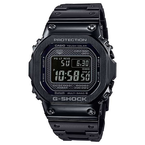 Casio G-Shock Full Metal Case Bluetooth¬Æ Multi-Band 6 Tough Solar Black Stainless Steel Band Watch GMWB5000GD-1D GMW-B5000GD-1D GMW-B5000GD-1 Watchspree