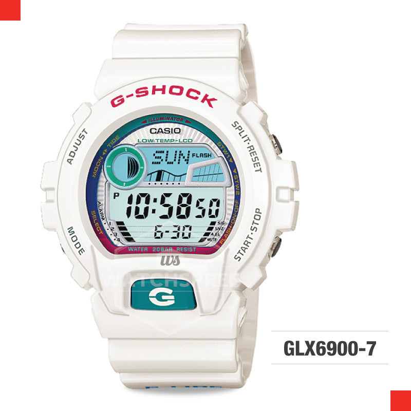 Casio G-Shock G-Lide Series White Resin Watch GLX6900-7D GLX-6900