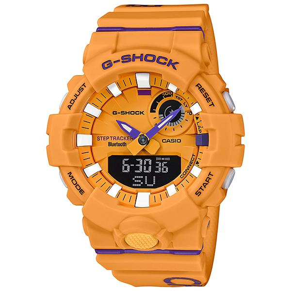 Casio G-Shock G-SQUAD Bluetooth¨ Dagger Basketball Themed Series Yellow Resin Band Watch GBA800DG-9A GBA-800DG-9A