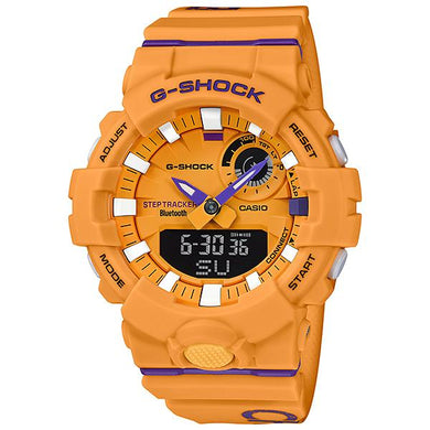 Casio G-Shock G-SQUAD Bluetooth¨ Dagger Basketball Themed Series Yellow Resin Band Watch GBA800DG-9A GBA-800DG-9A