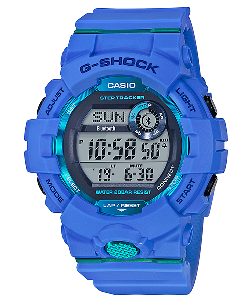 Casio G-Shock G-SQUAD Bluetooth¨ GBD-800 Series Blue Resin Band Watch GBD800-2D GBD-800-2D GBD-800-2