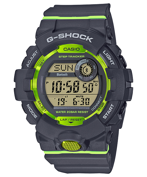 Casio G-Shock G-SQUAD Bluetooth¶ôÇïÇ?ǯ GBD-800 Series Grey Resin Band Watch GBD800-8D GBD-800-8D GBD-800-8