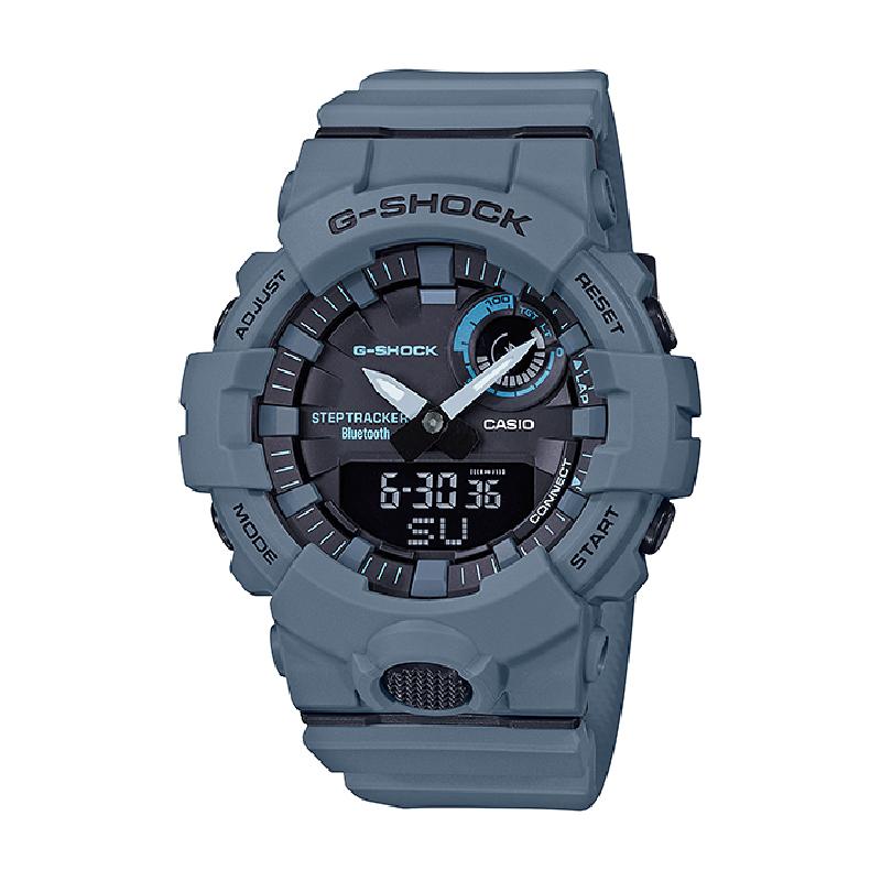 Casio G-Shock G-SQUAD Bluetooth¨ Utility Colors Collection Matte Blue Resin Band Watch GBA800UC-2A GBA-800UC-2A