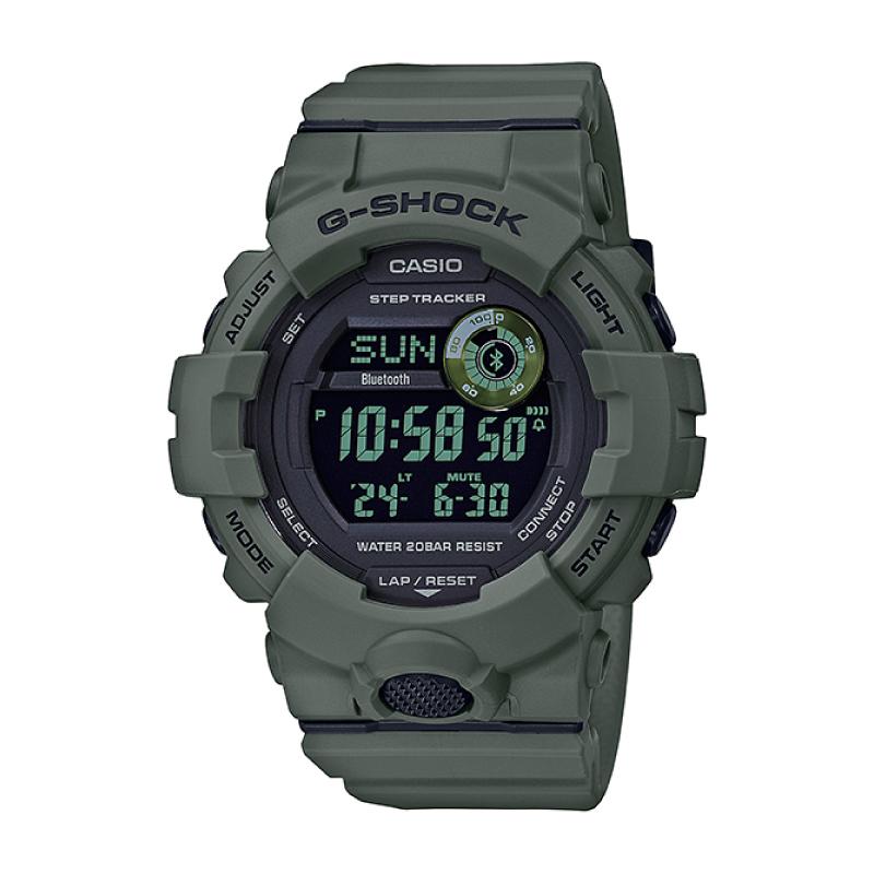 Casio G-Shock G-SQUAD Bluetooth¨ Utility Colors Collection Matte Green Resin Band Watch GBD800UC-3D GBD-800UC-3D GBD-800UC-3