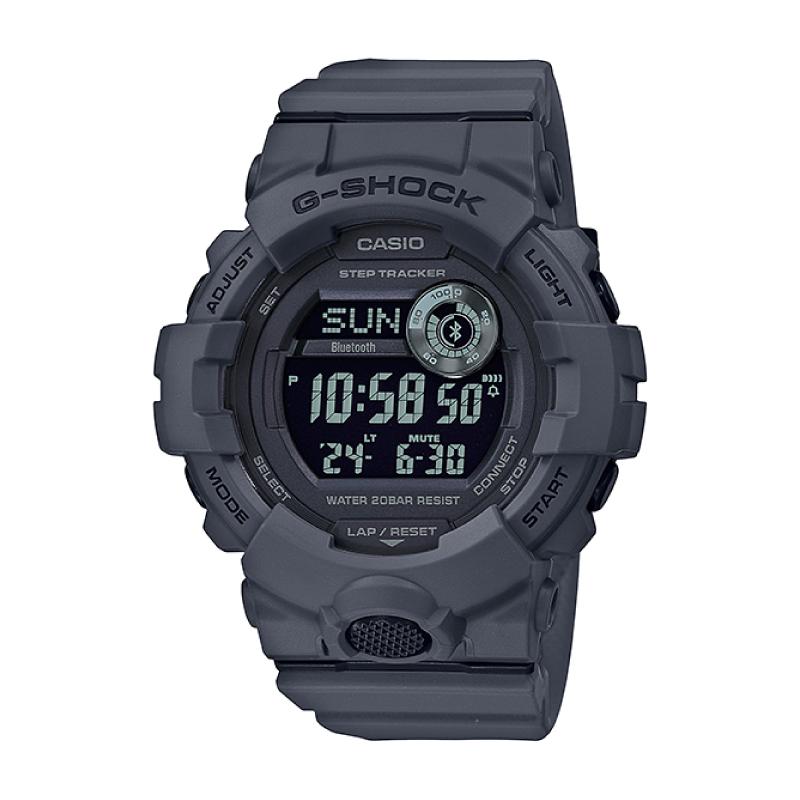 Casio G-Shock G-SQUAD Bluetooth¨ Utility Colors Collection Matte Grey Resin Band Watch GBD800UC-8D GBD-800UC-8D GBD-800UC-8