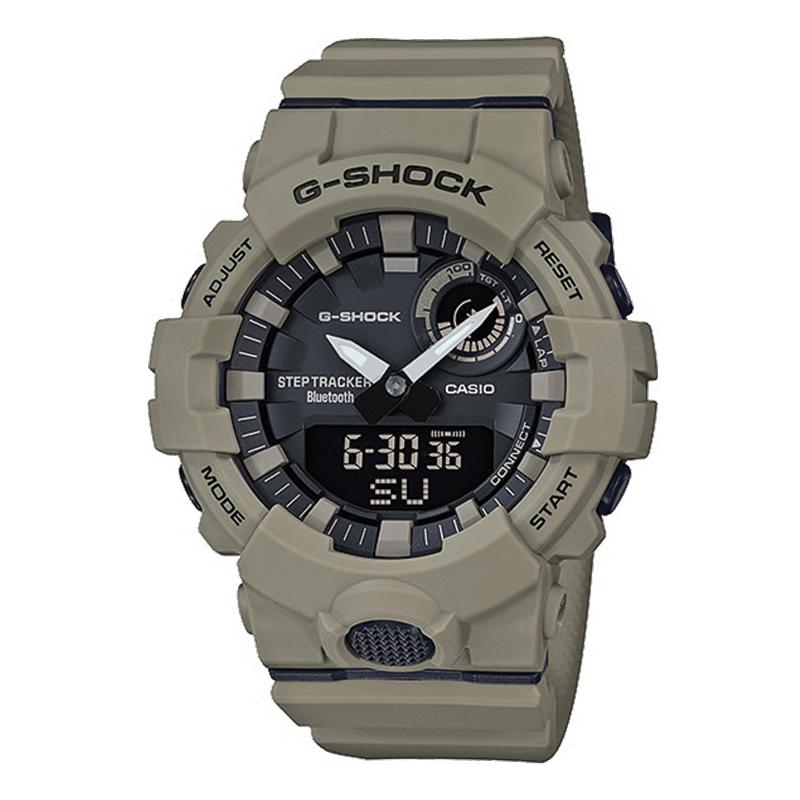 Casio G-Shock G-SQUAD Bluetooth‚Äö√†√∂‚àö√°¬¨¬®‚àö√ú Utility Colors Collection Matte Olive Resin Band Watch GBA800UC-5A GBA-800UC-5A Watchspree